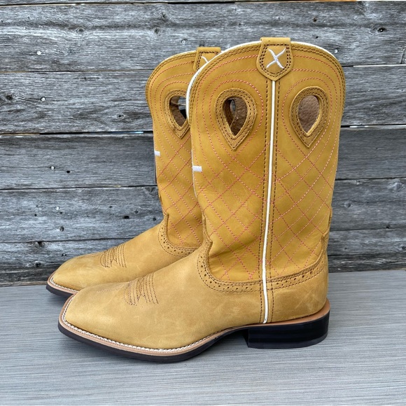 NWT TWISTED X Ruff Stock Leather Cowgirl Boots / Ws-Sz 8.5 - Picture 5 of 9